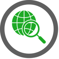 globe magnify - About Us